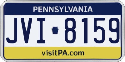 PA license plate JVI8159