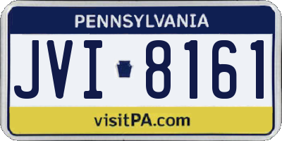 PA license plate JVI8161