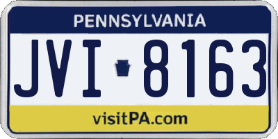 PA license plate JVI8163