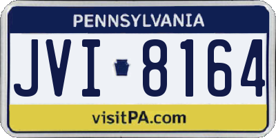 PA license plate JVI8164