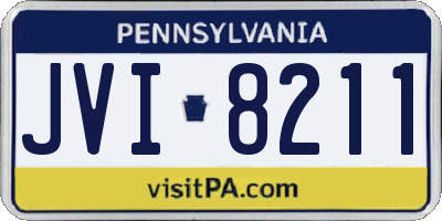 PA license plate JVI8211