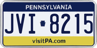 PA license plate JVI8215
