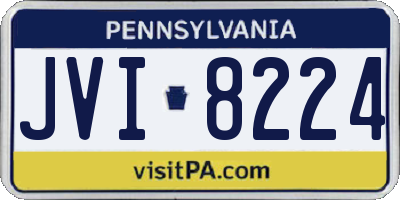 PA license plate JVI8224