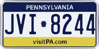 PA license plate JVI8244