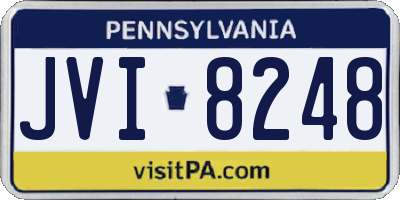 PA license plate JVI8248