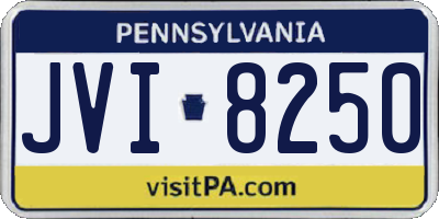 PA license plate JVI8250