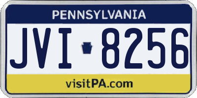 PA license plate JVI8256