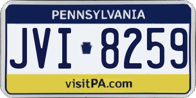 PA license plate JVI8259