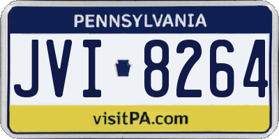 PA license plate JVI8264