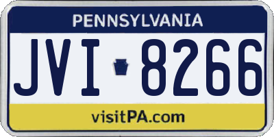 PA license plate JVI8266