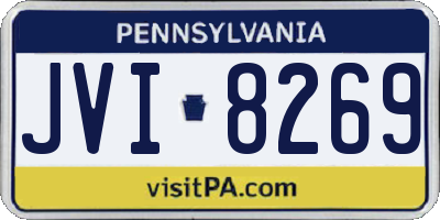 PA license plate JVI8269