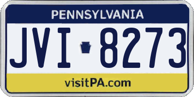 PA license plate JVI8273