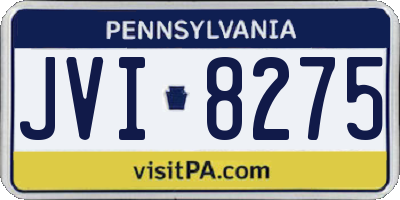 PA license plate JVI8275