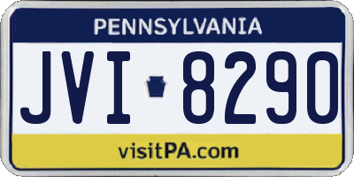 PA license plate JVI8290