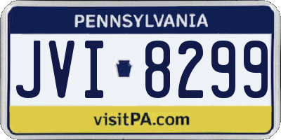 PA license plate JVI8299