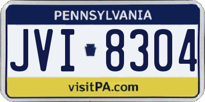 PA license plate JVI8304