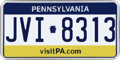 PA license plate JVI8313
