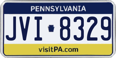 PA license plate JVI8329