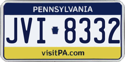 PA license plate JVI8332