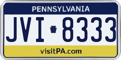 PA license plate JVI8333