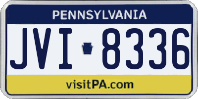 PA license plate JVI8336