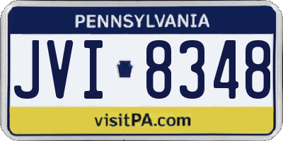 PA license plate JVI8348