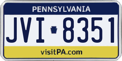 PA license plate JVI8351