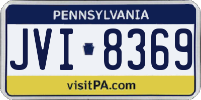 PA license plate JVI8369