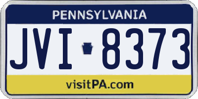 PA license plate JVI8373