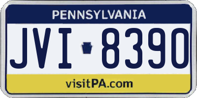 PA license plate JVI8390