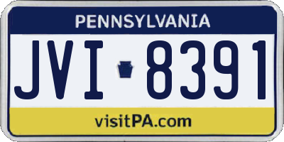 PA license plate JVI8391