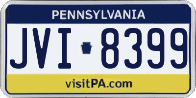 PA license plate JVI8399