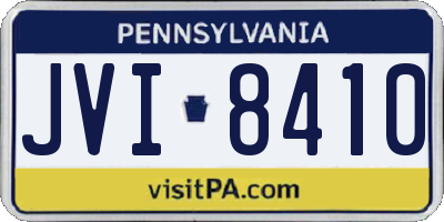 PA license plate JVI8410