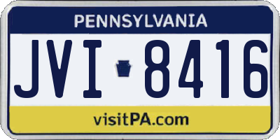 PA license plate JVI8416