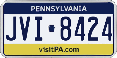 PA license plate JVI8424