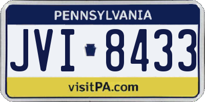 PA license plate JVI8433