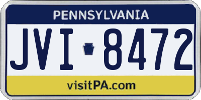PA license plate JVI8472