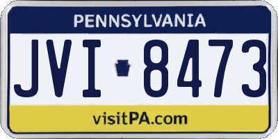 PA license plate JVI8473