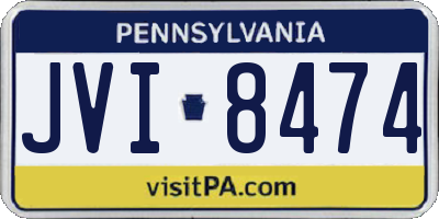 PA license plate JVI8474