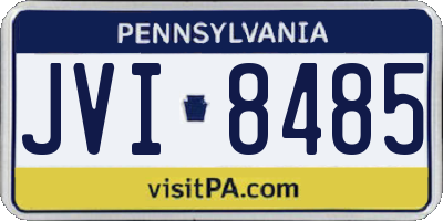 PA license plate JVI8485