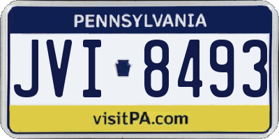 PA license plate JVI8493