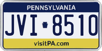 PA license plate JVI8510