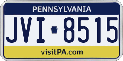 PA license plate JVI8515