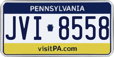 PA license plate JVI8558