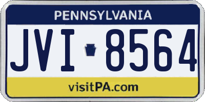 PA license plate JVI8564