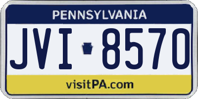PA license plate JVI8570