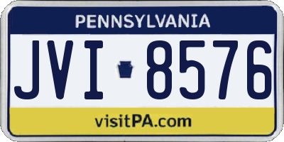 PA license plate JVI8576