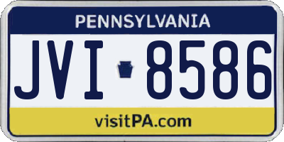PA license plate JVI8586