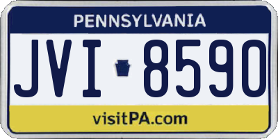 PA license plate JVI8590