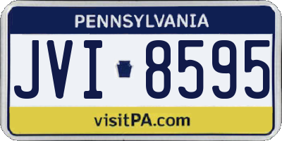 PA license plate JVI8595